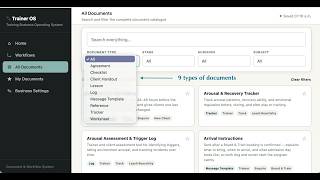 Dog Trainer Business Forms Dashboard | Contracts, Lesson Plans, Client Management (Offline HTML)
