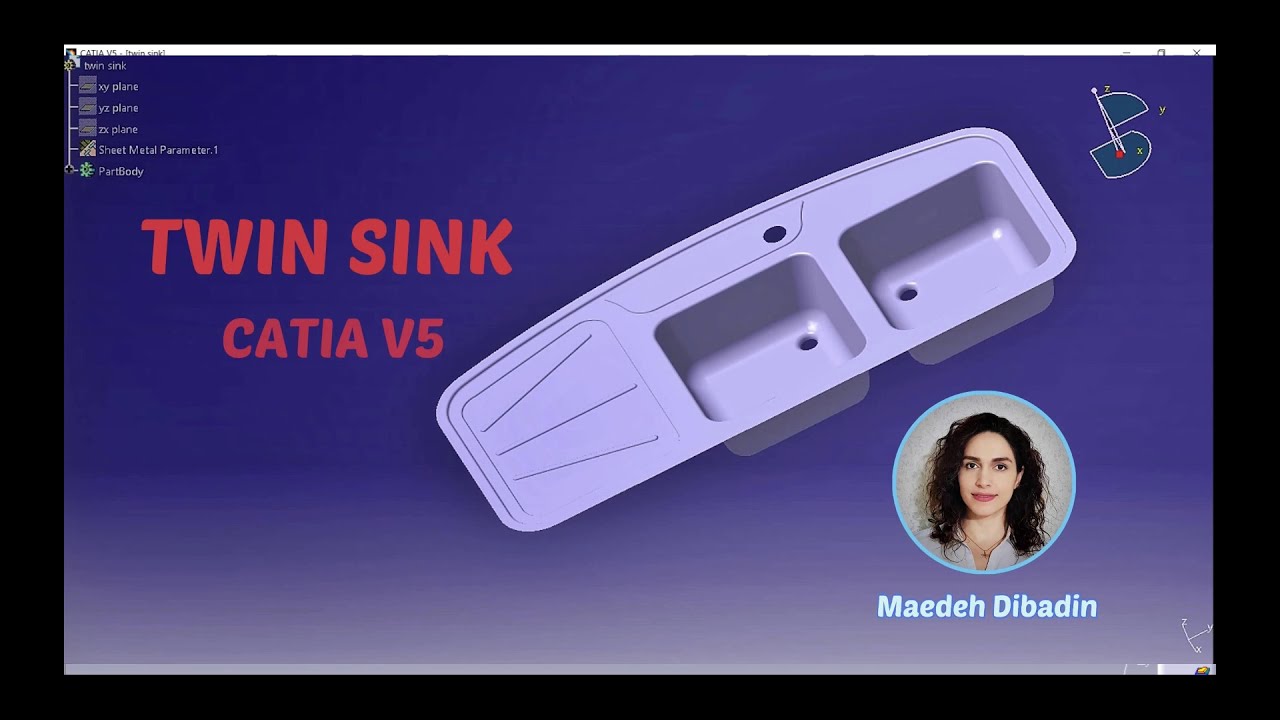 CATIA Tutorial TWIN SINK - 3D Design