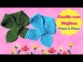 CUELLO  CON  HOJITAS VINTAGE TEJIDO A CROCHET PASO A PASO