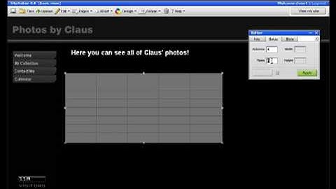 Adding A Table: WebEden.co.uk Free Website Builder
