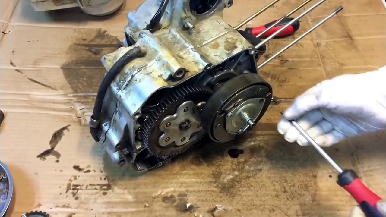 Remove clutch cover and clutch to atv 107 110 125 cc - YouTube