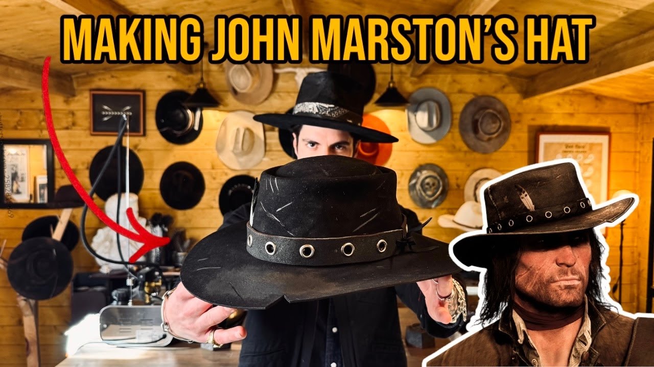 MAKING JOHN MARSTON’S HAT - Step by step, full process, ASMR