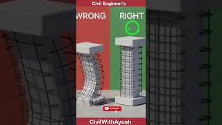 Ghar girane ki sabse badi vajah😮|Column Reinforcement: Right vs Wrong Technique 🏗️