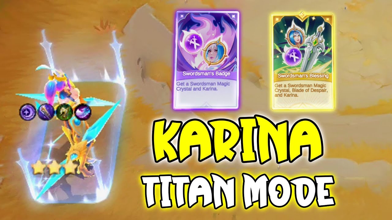 KARINA TITAN MODE 2 CARD "Swordman's Badge" LING COMMANDER | MAGIC CHESS GOGO