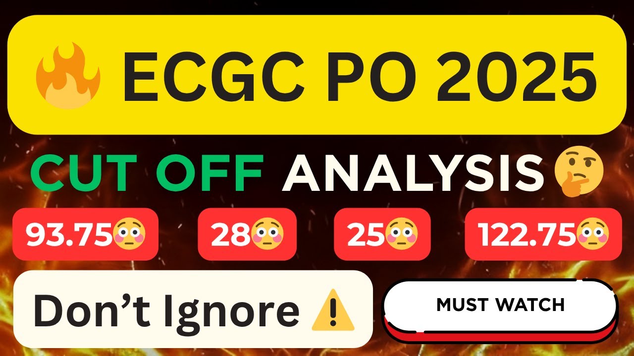 ECGC PO Previous Year Cutoff | ECGC PO cutoff | ECGC PO