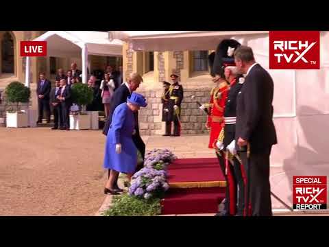 President Trump meets Britain's Queen Elizabeth