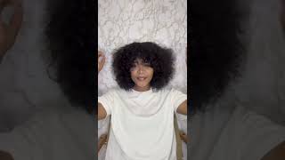 4 ways to style a short fringe wig #amazonwigs #curlyhair
