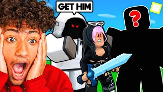 I Trained My LITTLE SISTER To Beat This YOUTUBER.. (Roblox Bedwars)