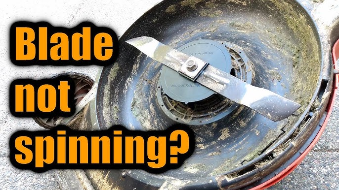 lawn mower blade not spinning freely causes diagram