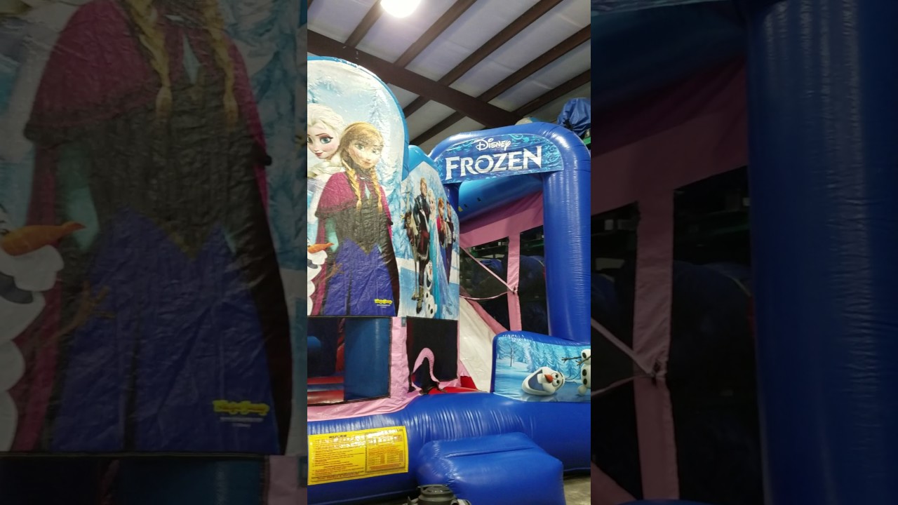 party rentals austin Frozen 5in1 combo wet/dry About to bounce inflatables