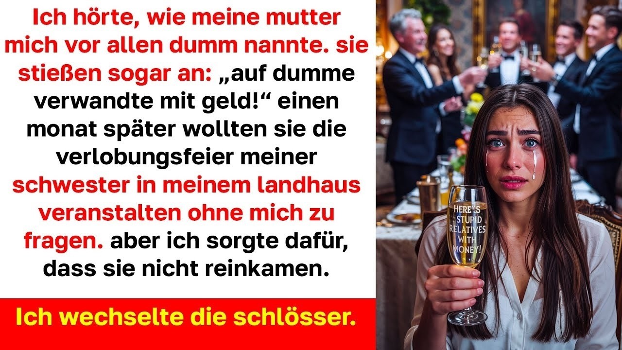 Ich wollte meine Familie mit Gebäck überraschen und schlich mich leise durch die Hintertür in mein eigenes Landhaus. Im Wohnzimmer hörte ich meine Mutter sagen: „Rose ist einfach so unglaublich...