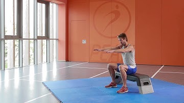 Seated squat jump