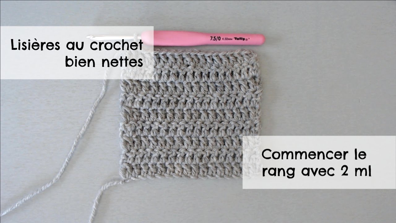 Bordure au crochet - La Bride Lisière (tuto) en vidéo et photos