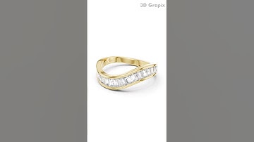 Jewellery CAD Design Rendering Ring - 04| Gold | 360° Realistic View #3dgrapix #3DRendering