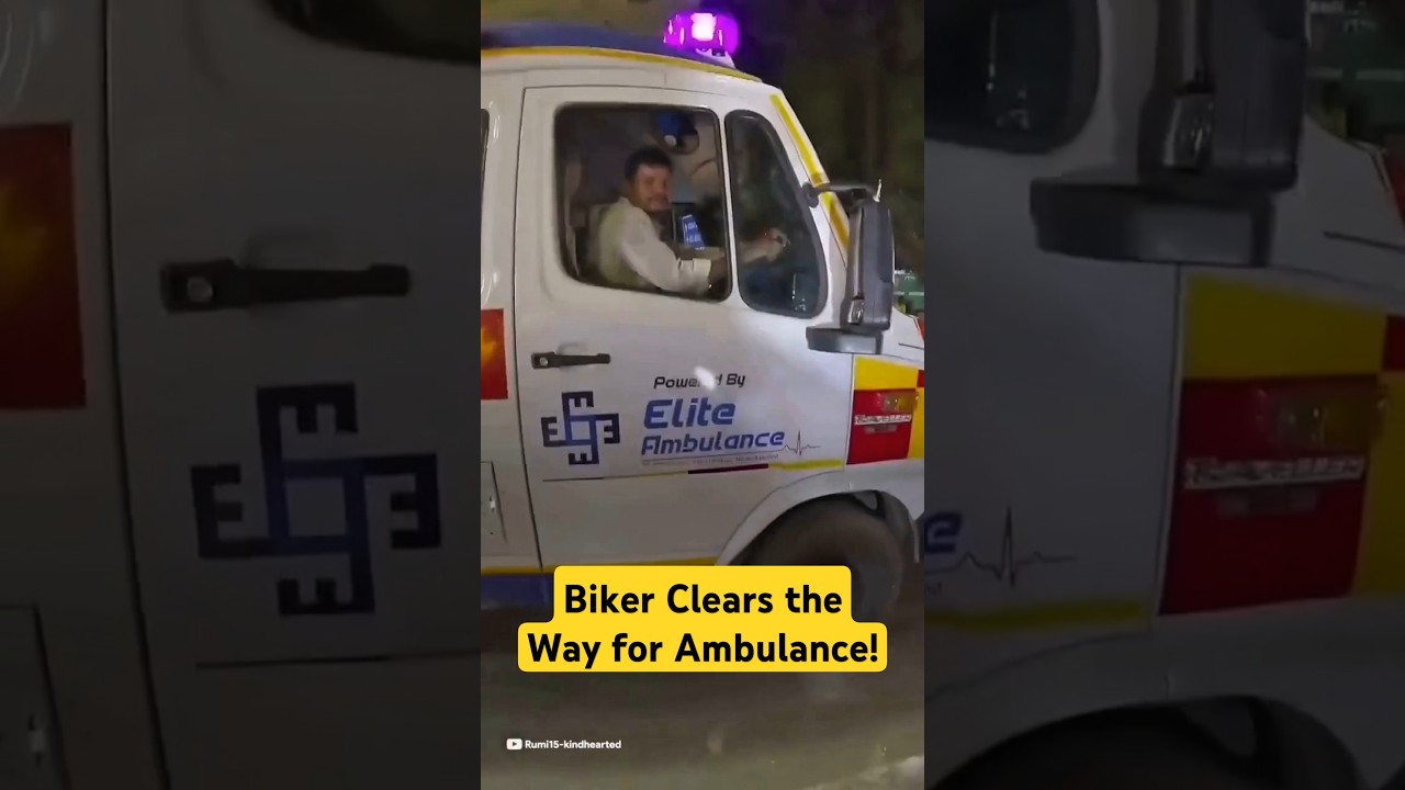 Байкер на YouTube помог застрявшей машине скорой помощи — его поступок имеет значение! 