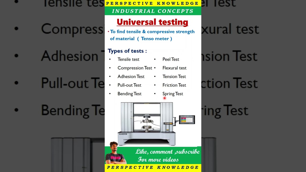 universal testing types in tamil | types of test in universal testing machine | destructive test 