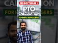 Stop Guessing! The One Excel Formula for PTO 📅 #shorts #shortsforgoals