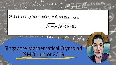 Q20 of SMO 2019 Junior (Minimum value: reflection and triangle inequality)