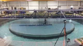 Quoceant Ectacti-Hull Tank Testing Time-Lapse - FloWave, July 2016