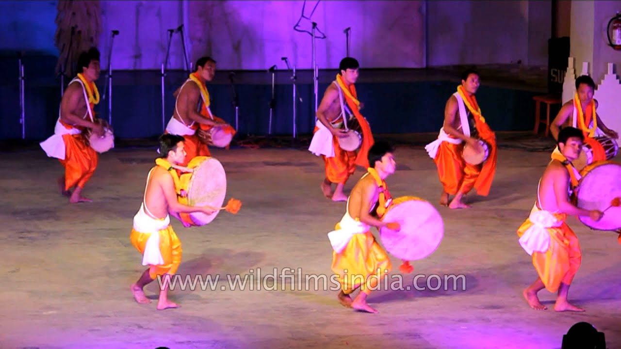 Dhol Cholom (dance with Manipuri drum) - Sangai festival