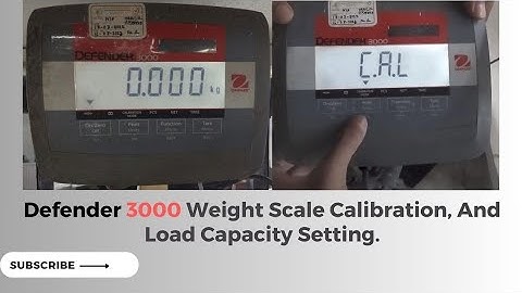 Ohaus Defender -3000 Wright Scale calibration And Load Capacity Setting. #weightscale #depender