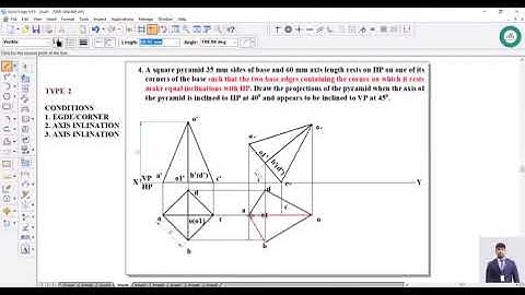 Engineering Graphics/Solids/Pyramids /Type-2/Non beta/Video-4