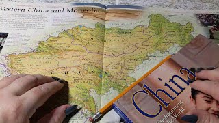 Asmr China History Geography Soft Spoken Map Tracing Page Turning