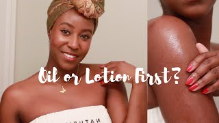 Do you use Body Oil Before or After Body Lotion? | Lakisha Adams