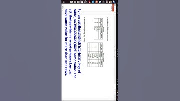 Difference between primary key attribute and non key attributes in a table in database #vlog #short