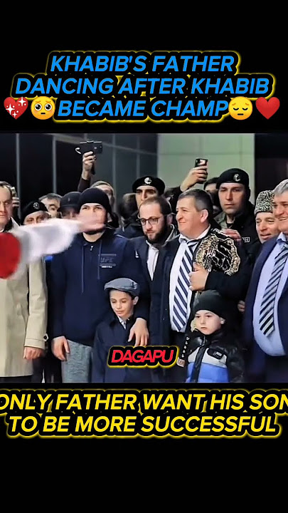 KHABIB'S FATHER DANCING AFTER SON'S VICTORY OVER CONOR 😔🥺❤️☝️🦅#shorts #ufc #mma #fight #ytshorts