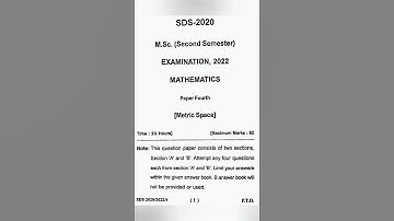 Sdsuv 2022 Metric Space Question papers#shorts#trending#playlist#links is in comment box👉