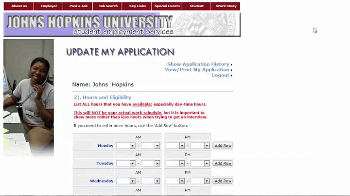Creating a Campus Application with JHU Student Employment Services