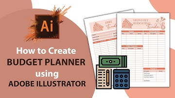 How to create Monthly budgeting tracker page using Adobe Illustrator | Budget planner page #amazon