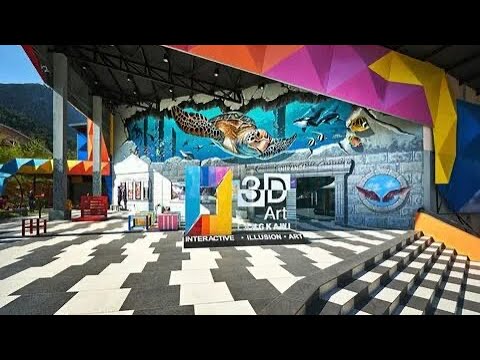 Indoor projection mapping in “3D Art Langkawi”, Langkawi, Malaysia