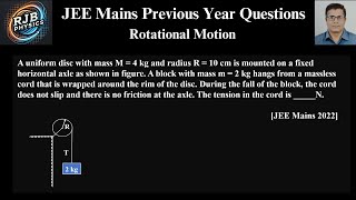 A Uniform Disc With Mass M 4 Kg And Radius R 10 Cm Is Mounted On A Fixed Horizontal Axle As Show