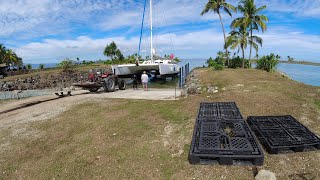 S1E2 We haul out to find a cracked rudder and holes in the keels, and decide to start work.