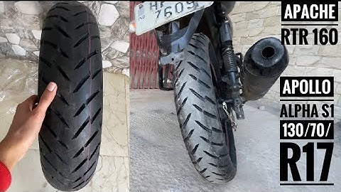 Apollo Alpha S1 130/70/R17 || 130 tyre in Apache Rtr 160 2V || Big tyre in Apache 160 2V