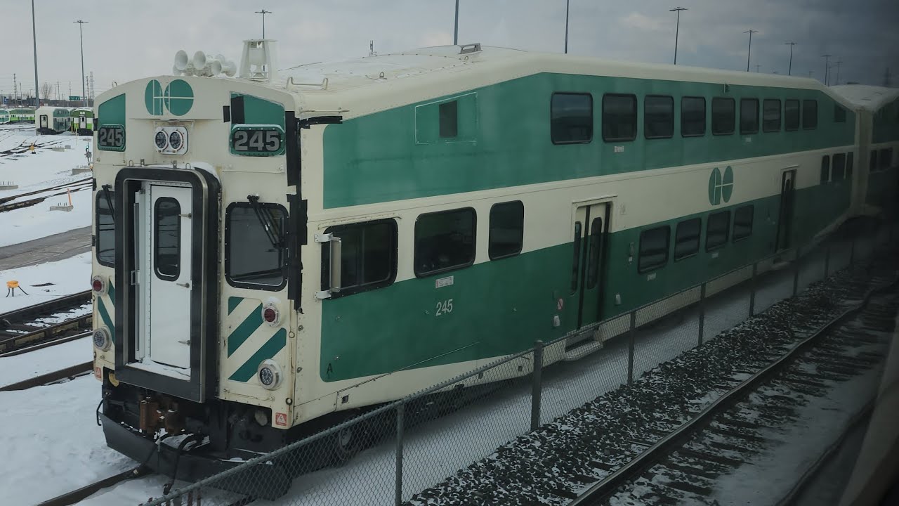 (Partially Refurbished Old Cab Car 245!) GO Transit Whitby Facility (01 ...