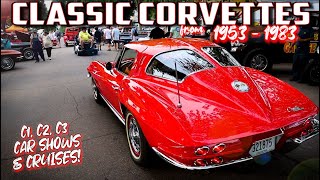 INCREDIBLE CLASSIC CORVETTES!!! Over an HOUR of JUST CLASSIC CORVETTES! Classic Cars. USA Car Shows!