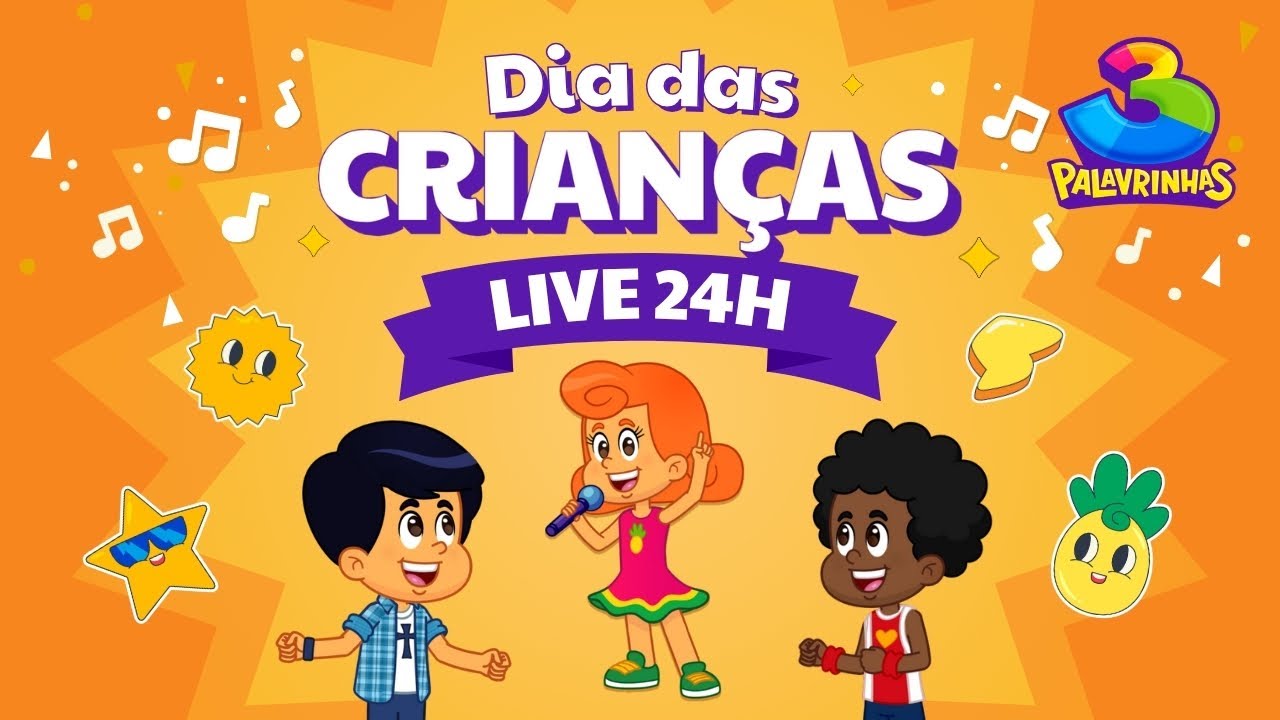 LIVE ESPECIAL: MARATONA DE DIA DAS CRIANÇAS 2025! 💛 | 3 PALAVRINHAS OFICIAL
