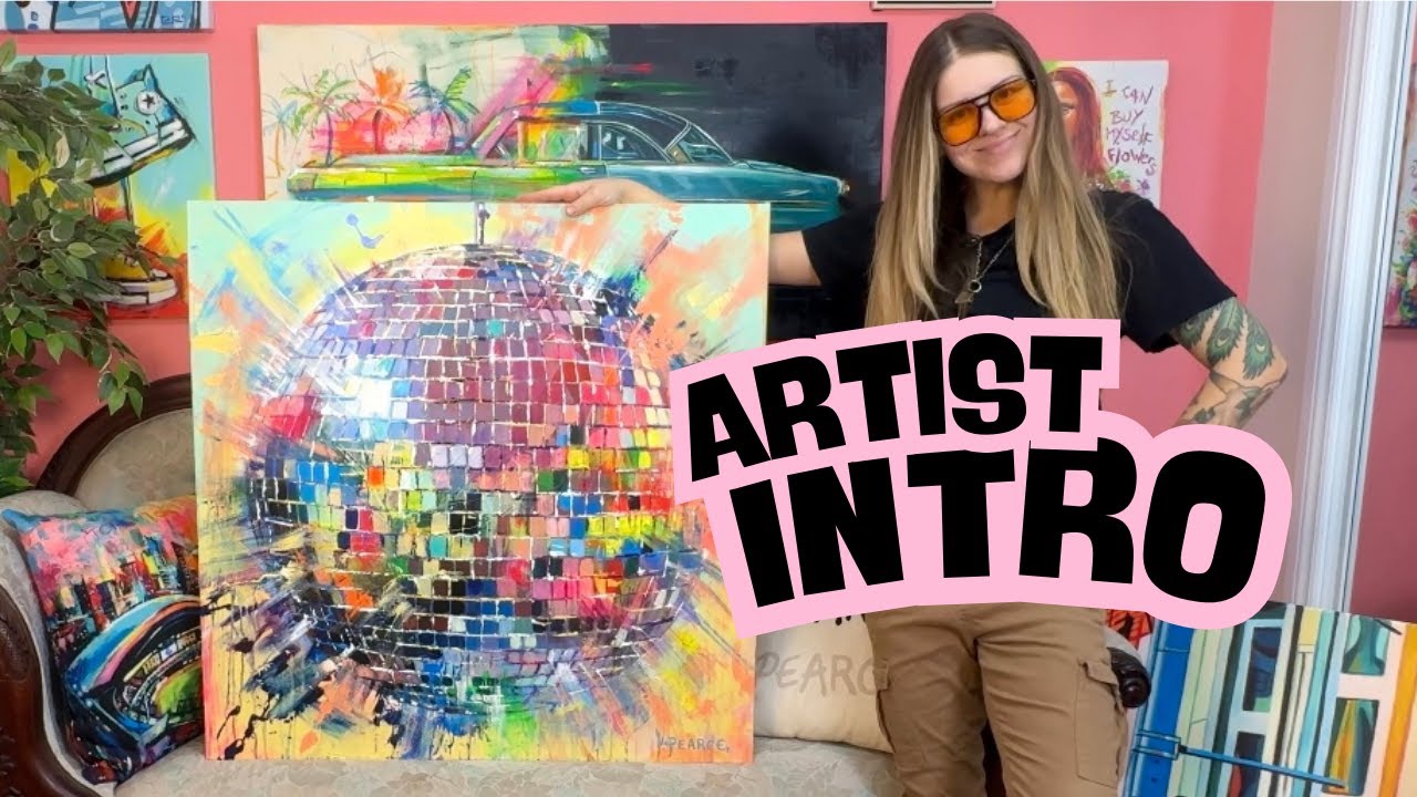 Artist Intro! My First Video on Youtube | Disco Ball Painting | Artist ...