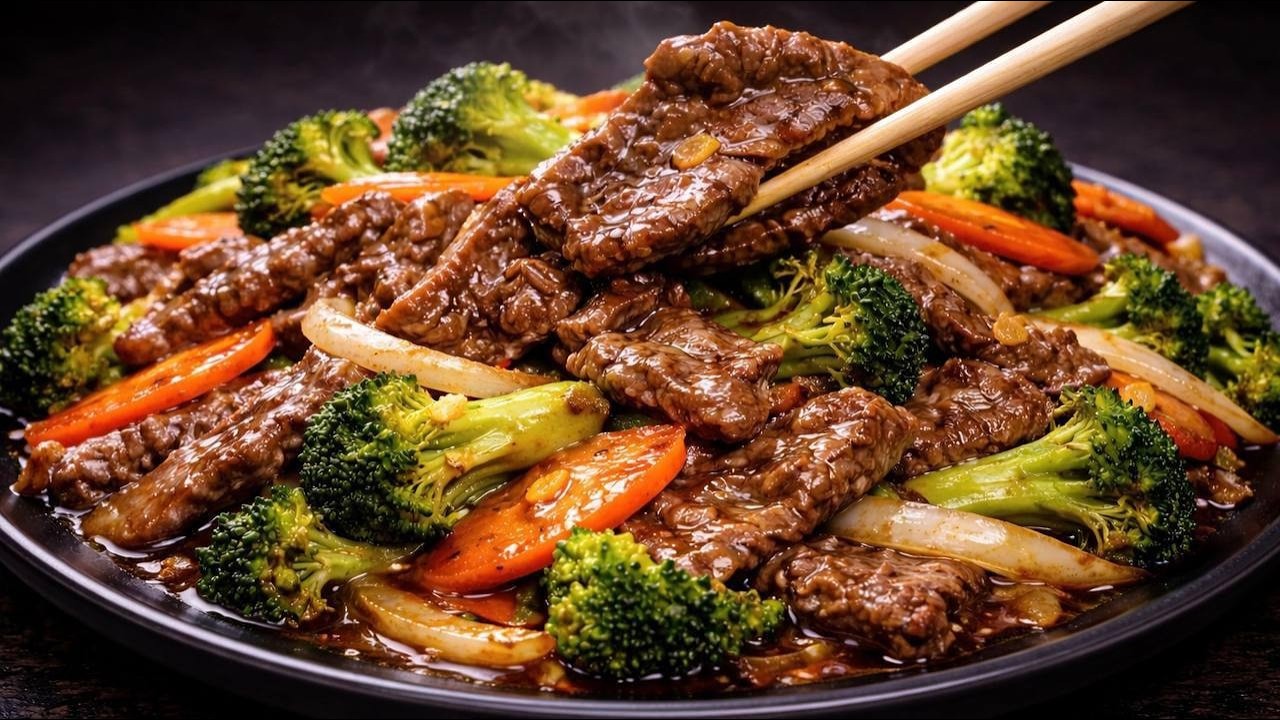 Sehr einfach Stir-Fry Brokkoli und Karotten mit Rindfleisch | Geheimes Rezept in 15 Minuten!