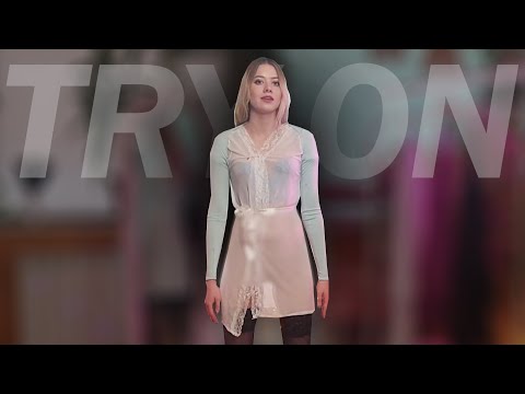 Try on lace robes | Winter fashion 2024