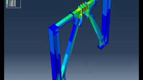 4fem/ Simulation of divergent bracing with steel link with Abaqus software