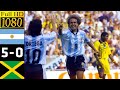 Argentina 5-0 Jamaica World Cup 1998 | Full highlight -1080p HD | Batistuta - Ortega