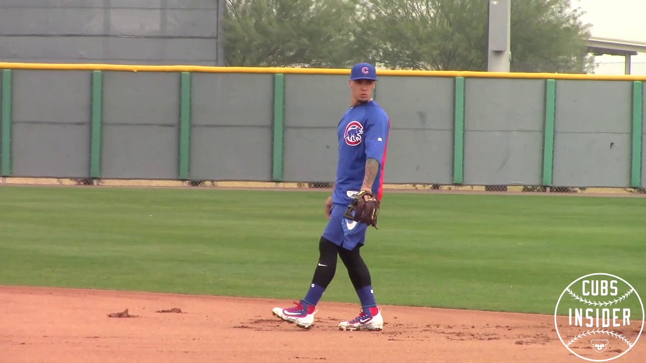 Javy Baez & Kris Bryant Practice Fielding - 2/16/18