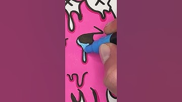 Patrick Star SpongeBob Drawing with Posca Markers! Drip Effect! #Shorts