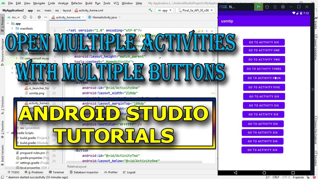 How To #Open #Multiple #Activities With Multiple #Buttons In #Android # Studio #Beginner #Tutorials - YouTube