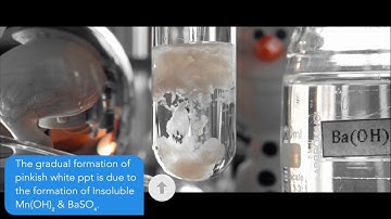 MnSO4 + Ba(OH)2 = Mn(OH)2 + BaSO4 | Double Displacement of MnSO4+Ba(OH)2