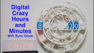 Digital Crazy Hours and Minutes - WiFi Sync Clock